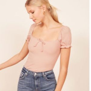 Reformation Lydia top in Blush color, size Medium